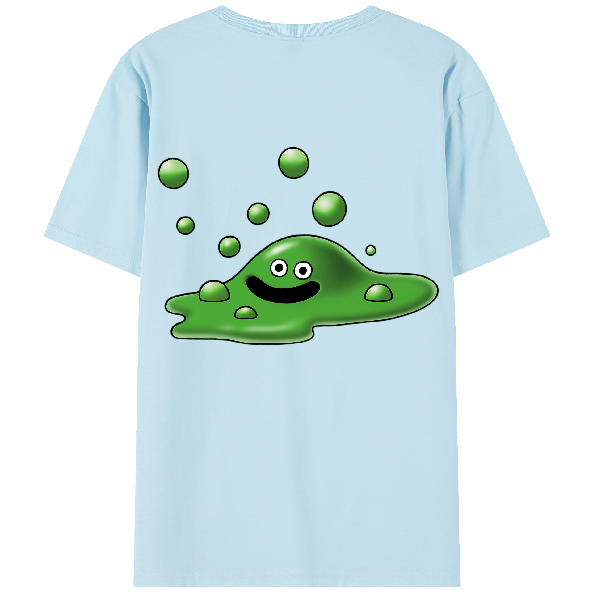 （画像用） ドラゴンクエスト Doragon Kuesuto Dragon Quest 綿100％半袖Tシャツ（背面プリント）